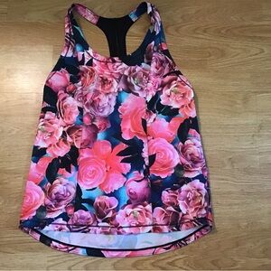 lululemon athletica Pink Multi Floral Racerback Tank